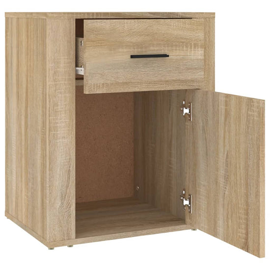 Nachtkastje 50x36x60 cm bewerkt hout sonoma eikenkleurig MeubelReus