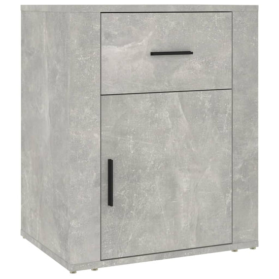 Nachtkastje 50x36x60 cm bewerkt hout betongrijs MeubelReus