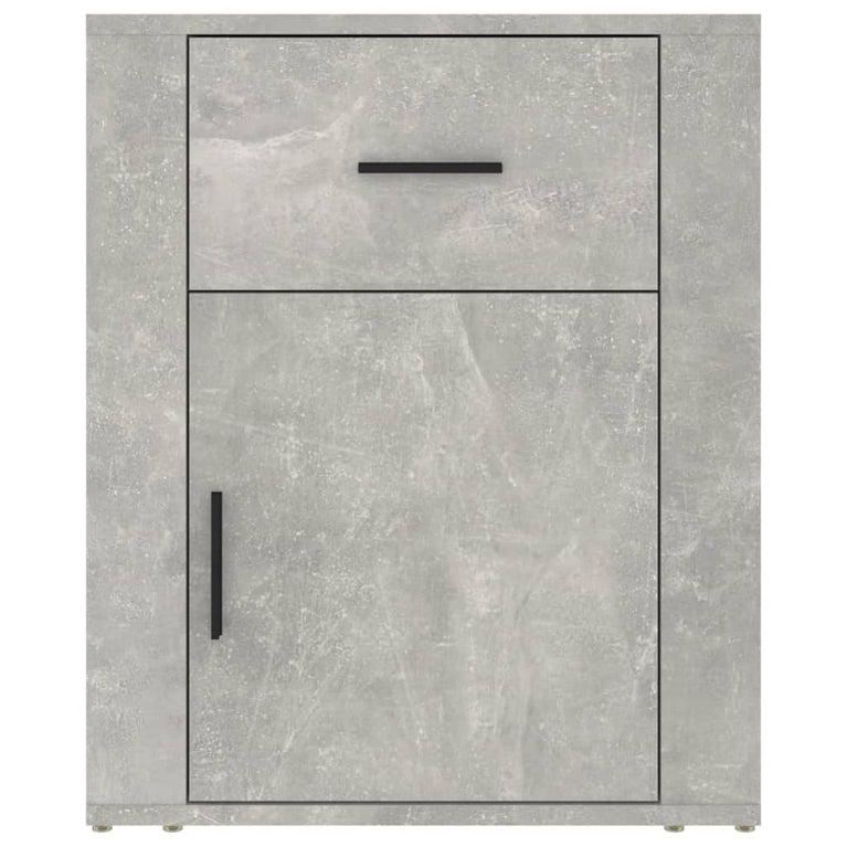 Nachtkastje 50x36x60 cm bewerkt hout betongrijs MeubelReus