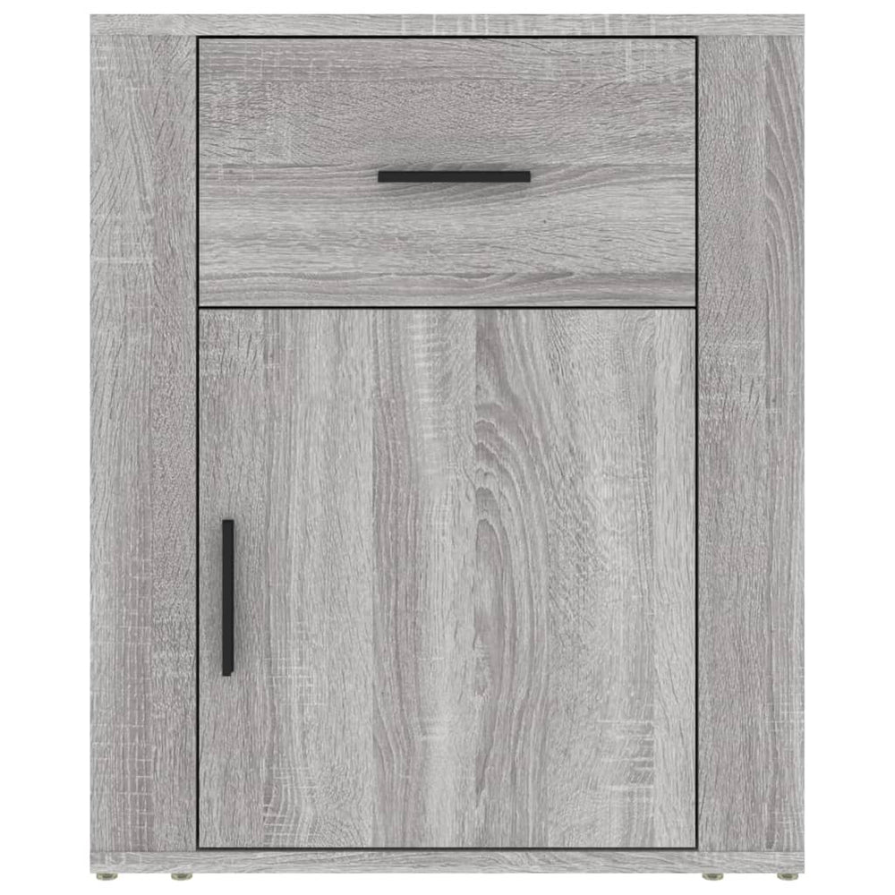 Nachtkastje 50x36x60 cm bewerkt hout grijs sonoma eikenkleurig MeubelReus
