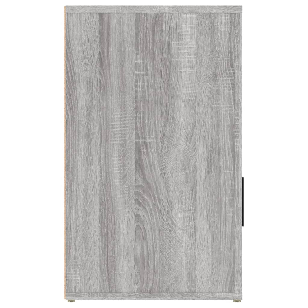 Nachtkastje 50x36x60 cm bewerkt hout grijs sonoma eikenkleurig MeubelReus