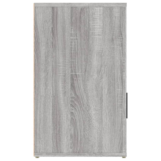 Nachtkastje 50x36x60 cm bewerkt hout grijs sonoma eikenkleurig MeubelReus