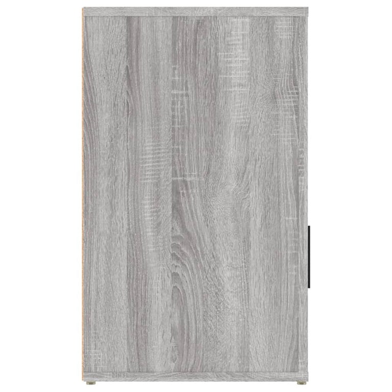 Nachtkastje 50x36x60 cm bewerkt hout grijs sonoma eikenkleurig MeubelReus