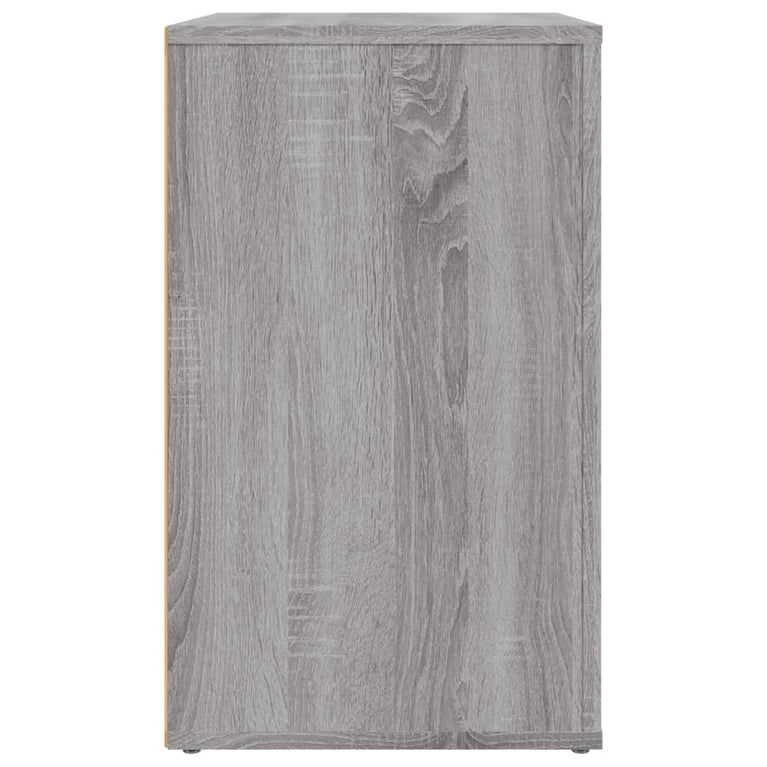 Nachtkastje 50x36x60 cm bewerkt hout grijs sonoma eikenkleurig MeubelReus