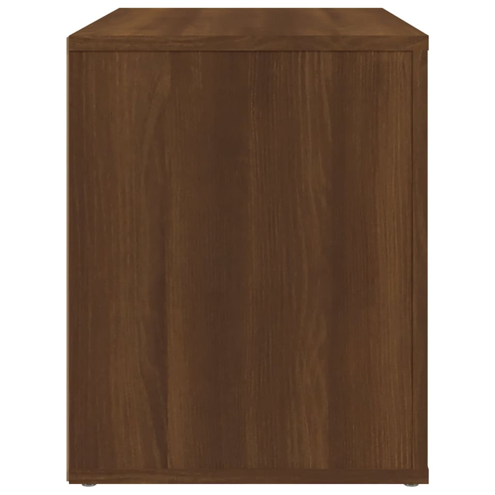 Nachtkastje 60x36x45 cm bewerkt hout bruin eikenkleur MeubelReus