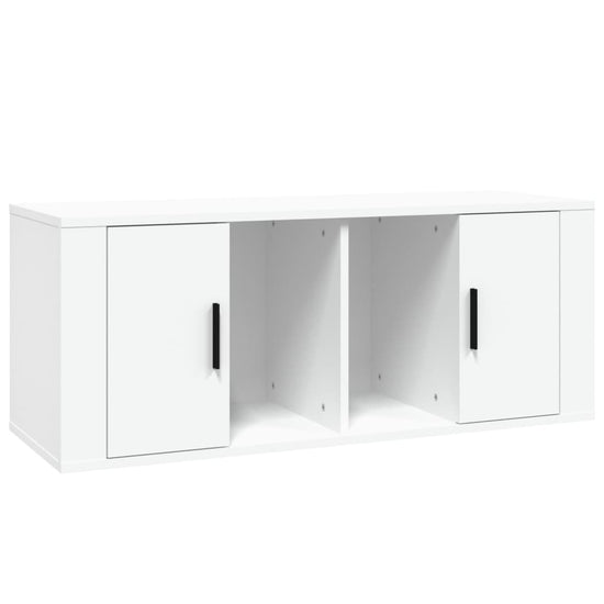 Tv-meubel 100x35x40 cm bewerkt hout wit MeubelReus