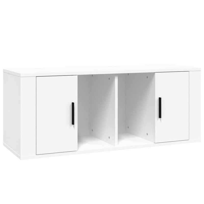 Tv-meubel 100x35x40 cm bewerkt hout wit MeubelReus