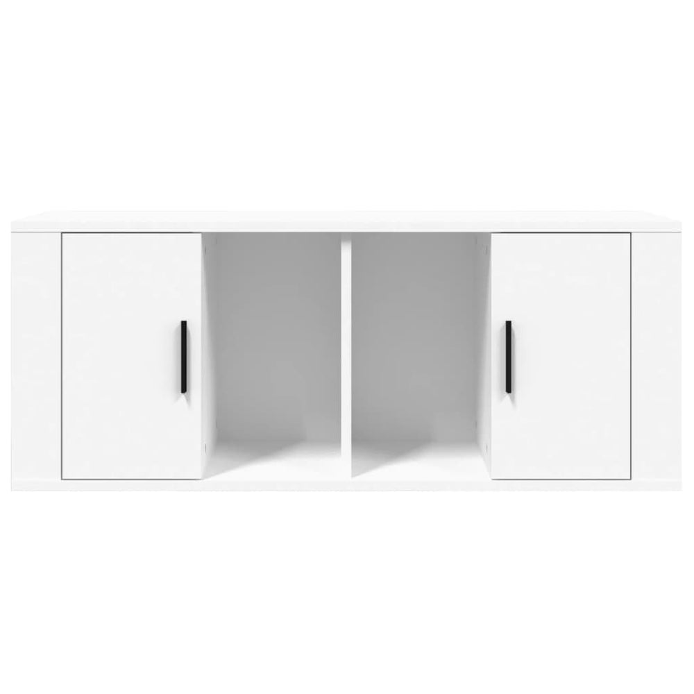 Tv-meubel 100x35x40 cm bewerkt hout wit MeubelReus