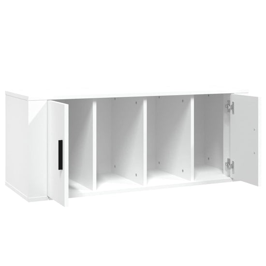 Tv-meubel 100x35x40 cm bewerkt hout wit MeubelReus
