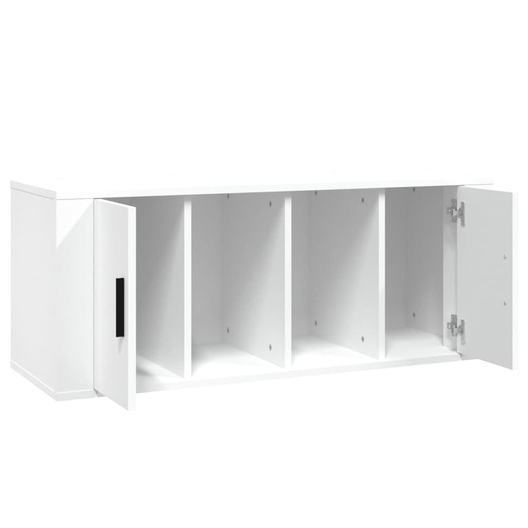 Tv-meubel 100x35x40 cm bewerkt hout wit MeubelReus