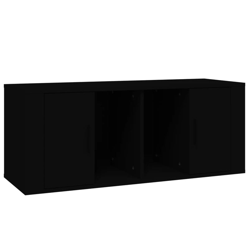 Tv-meubel 100x35x40 cm bewerkt hout zwart MeubelReus