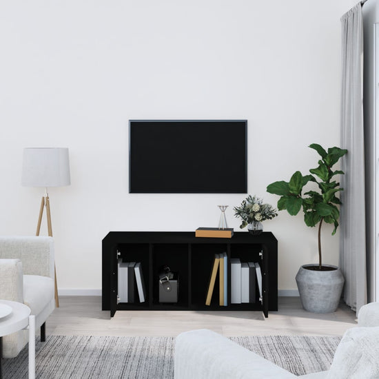 Tv-meubel 100x35x40 cm bewerkt hout zwart MeubelReus
