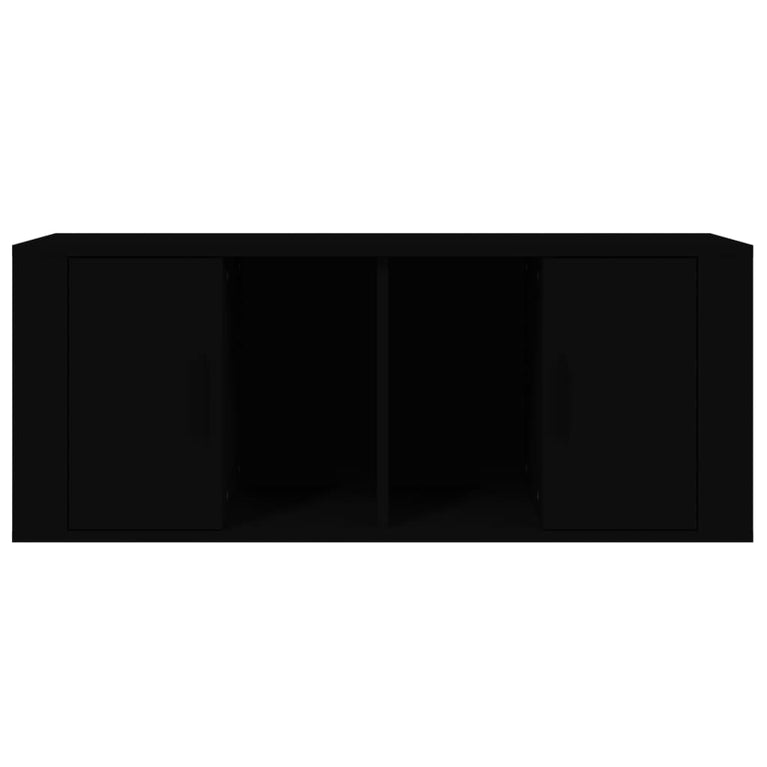 Tv-meubel 100x35x40 cm bewerkt hout zwart MeubelReus