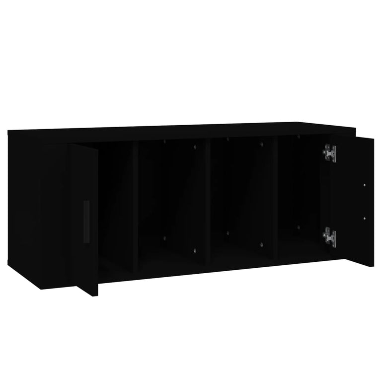 Tv-meubel 100x35x40 cm bewerkt hout zwart MeubelReus