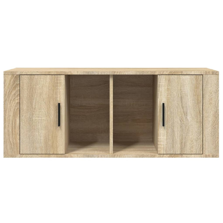 Tv-meubel 100x35x40 cm bewerkt hout sonoma eikenkleurig MeubelReus