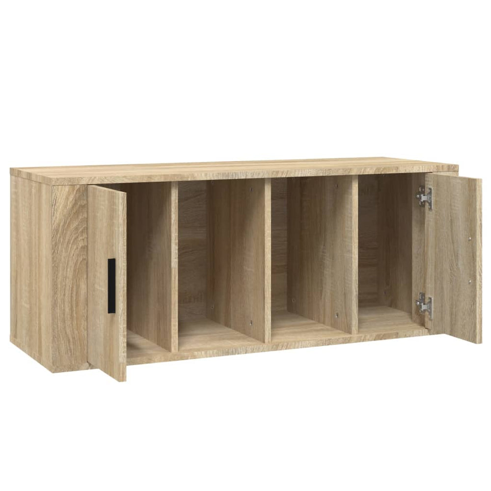Tv-meubel 100x35x40 cm bewerkt hout sonoma eikenkleurig MeubelReus