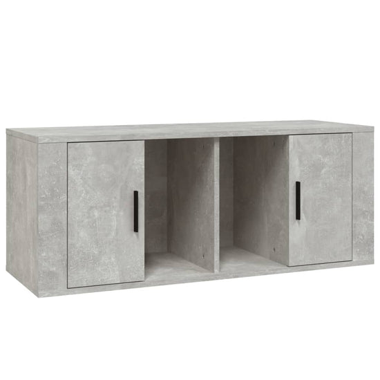 Tv-meubel 100x35x40 cm bewerkt hout betongrijs MeubelReus