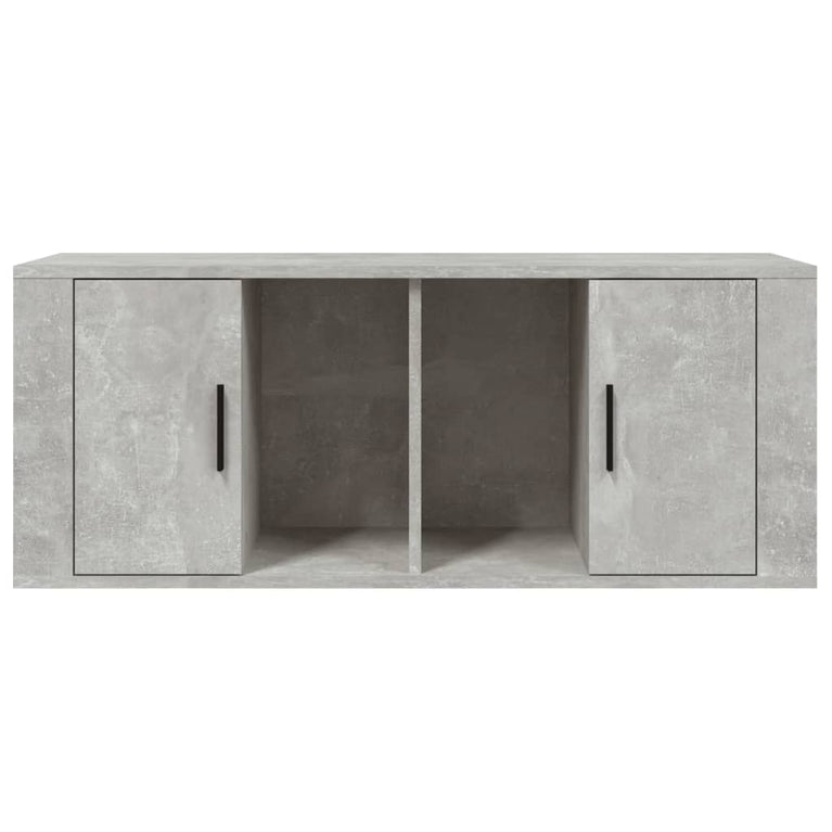 Tv-meubel 100x35x40 cm bewerkt hout betongrijs MeubelReus