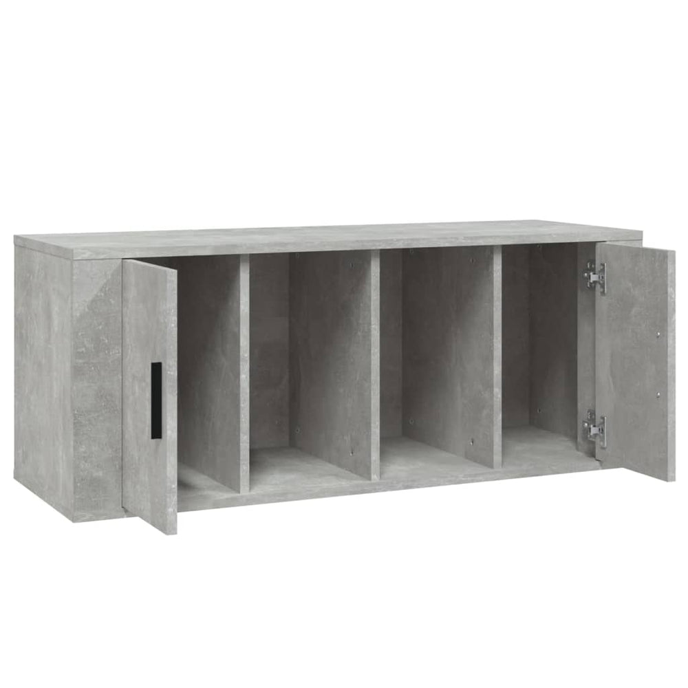 Tv-meubel 100x35x40 cm bewerkt hout betongrijs MeubelReus