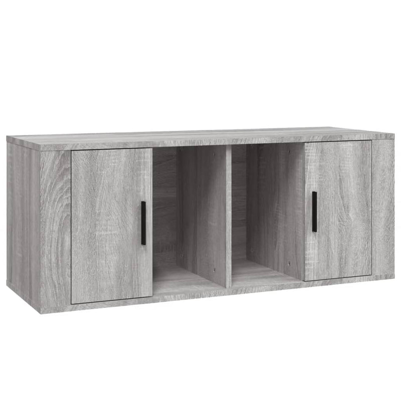 Tv-meubel 100x35x40 cm bewerkt hout grijs sonoma eikenkleurig MeubelReus