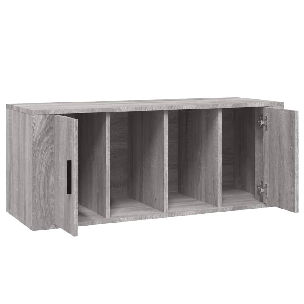 Tv-meubel 100x35x40 cm bewerkt hout grijs sonoma eikenkleurig MeubelReus