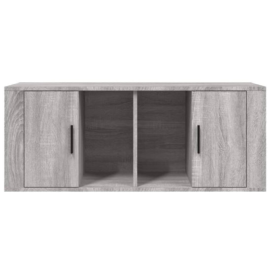 Tv-meubel 100x35x40 cm bewerkt hout grijs sonoma eikenkleurig MeubelReus
