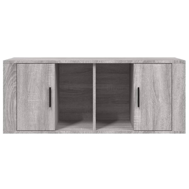 Tv-meubel 100x35x40 cm bewerkt hout grijs sonoma eikenkleurig MeubelReus