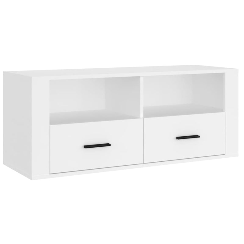 Tv-meubel 100x35x40 cm bewerkt hout wit MeubelReus