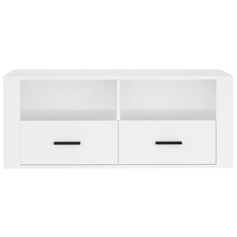 Tv-meubel 100x35x40 cm bewerkt hout wit MeubelReus