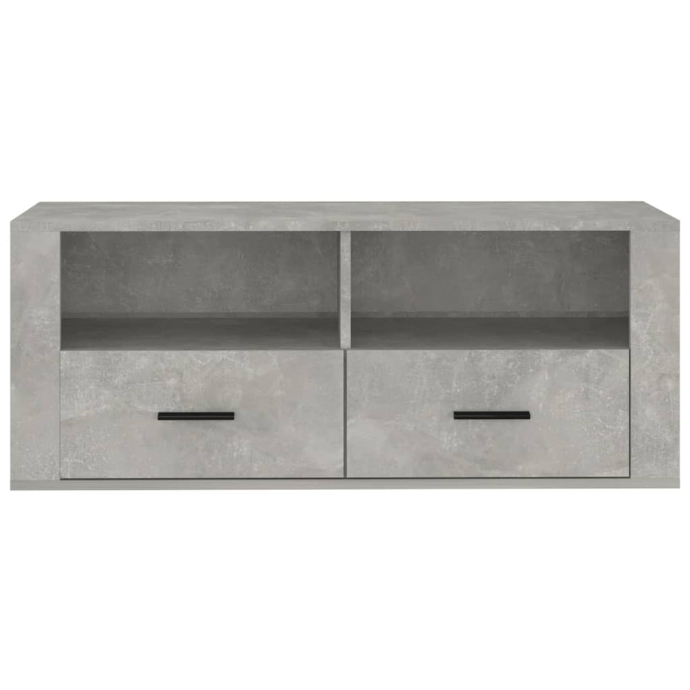 Tv-meubel 100x35x40 cm bewerkt hout betongrijs MeubelReus
