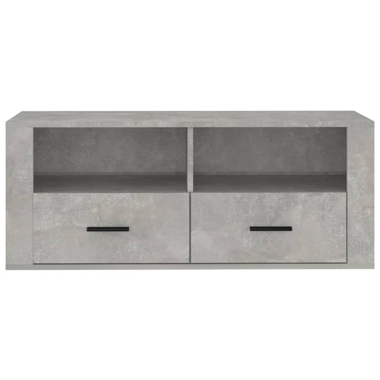 Tv-meubel 100x35x40 cm bewerkt hout betongrijs MeubelReus