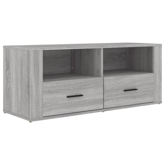 Tv-meubel 100x35x40 cm bewerkt hout grijs sonoma eikenkleurig MeubelReus