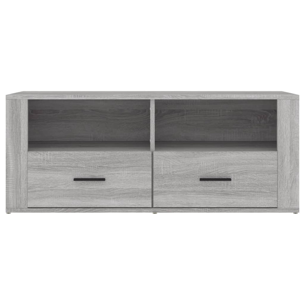 Tv-meubel 100x35x40 cm bewerkt hout grijs sonoma eikenkleurig MeubelReus
