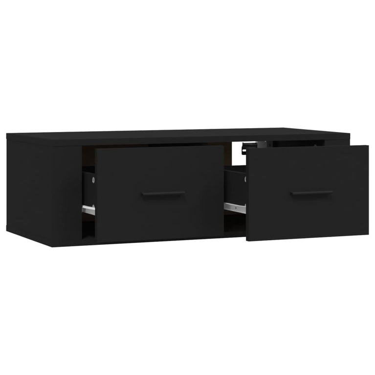 Tv-hangmeubel 80x36x25 cm bewerkt hout zwart MeubelReus
