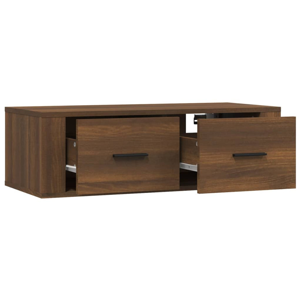 Tv-hangmeubel 80x36x25 cm bewerkt hout bruin eikenkleur MeubelReus