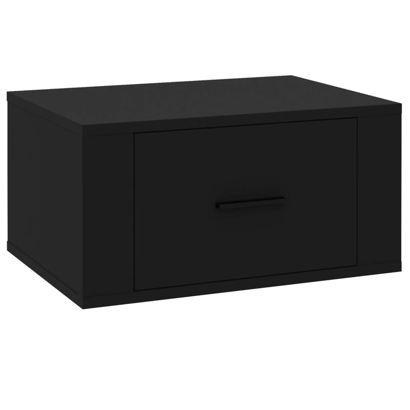Nachtkastje wandgemonteerd 50x36x25 cm zwart MeubelReus