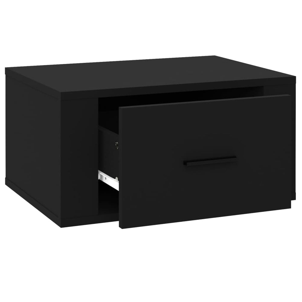 Nachtkastjes 2 st wandgemonteerd 50x36x25 cm zwart MeubelReus