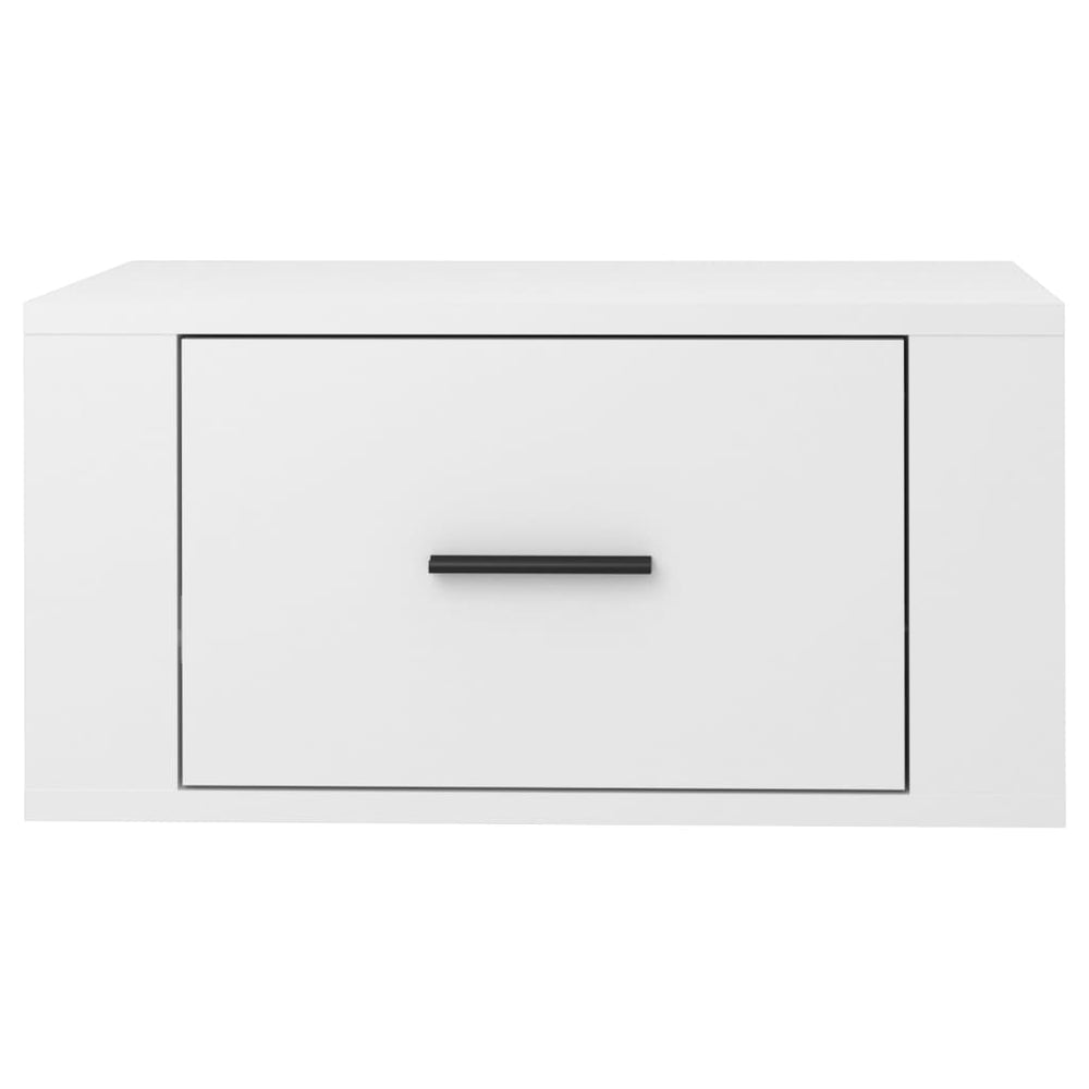 Nachtkastjes 2 st wandgemonteerd 50x36x25 cm hoogglans wit MeubelReus