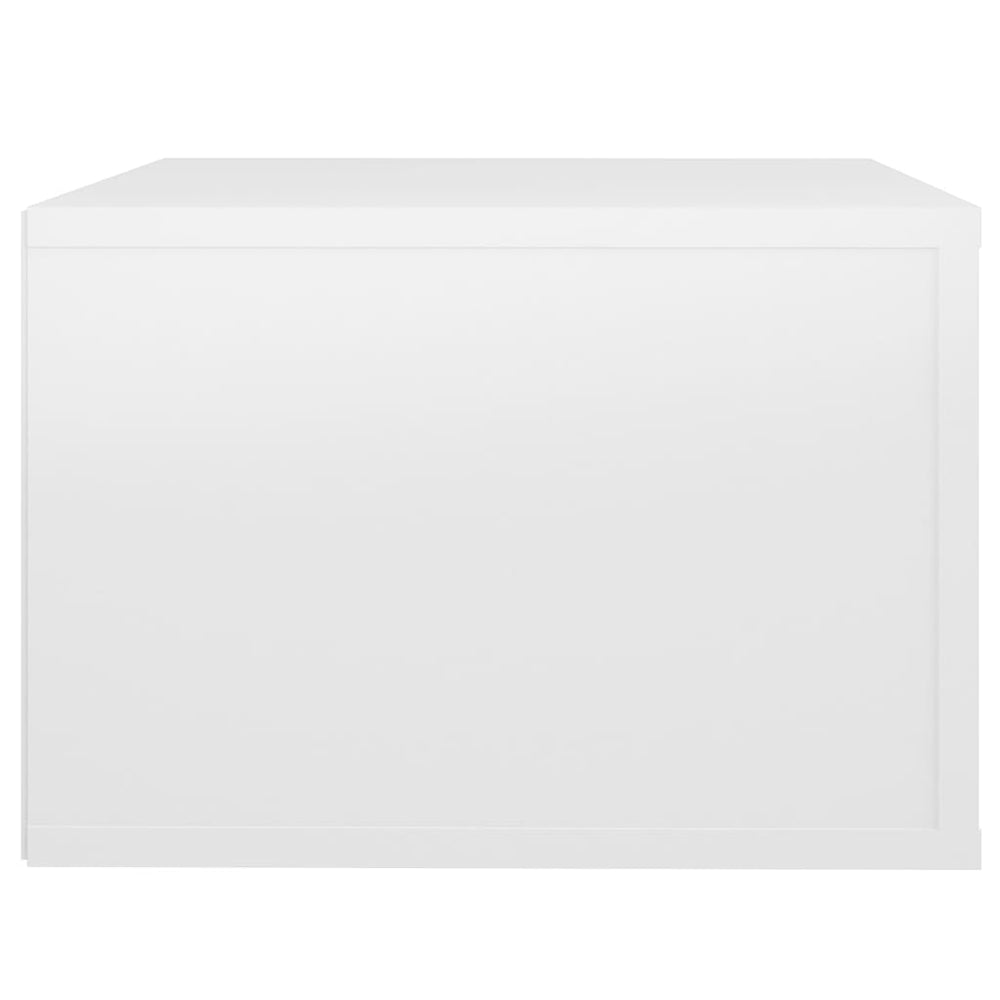 Nachtkastjes 2 st wandgemonteerd 50x36x25 cm hoogglans wit MeubelReus