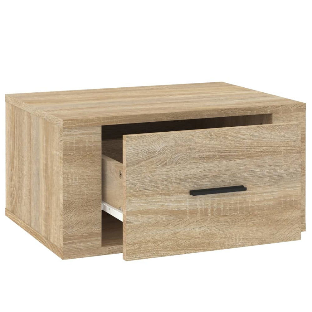 Nachtkastjes 2 st wandgemonteerd 50x36x25 cm sonoma eikenkleur MeubelReus