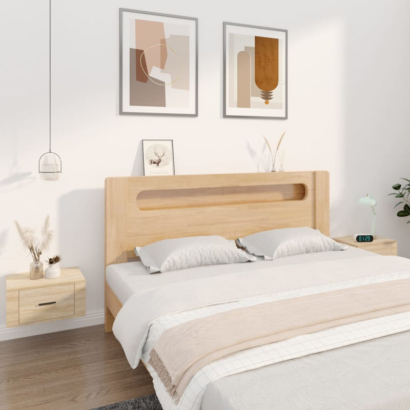 Nachtkastjes 2 st wandgemonteerd 50x36x25 cm sonoma eikenkleur MeubelReus