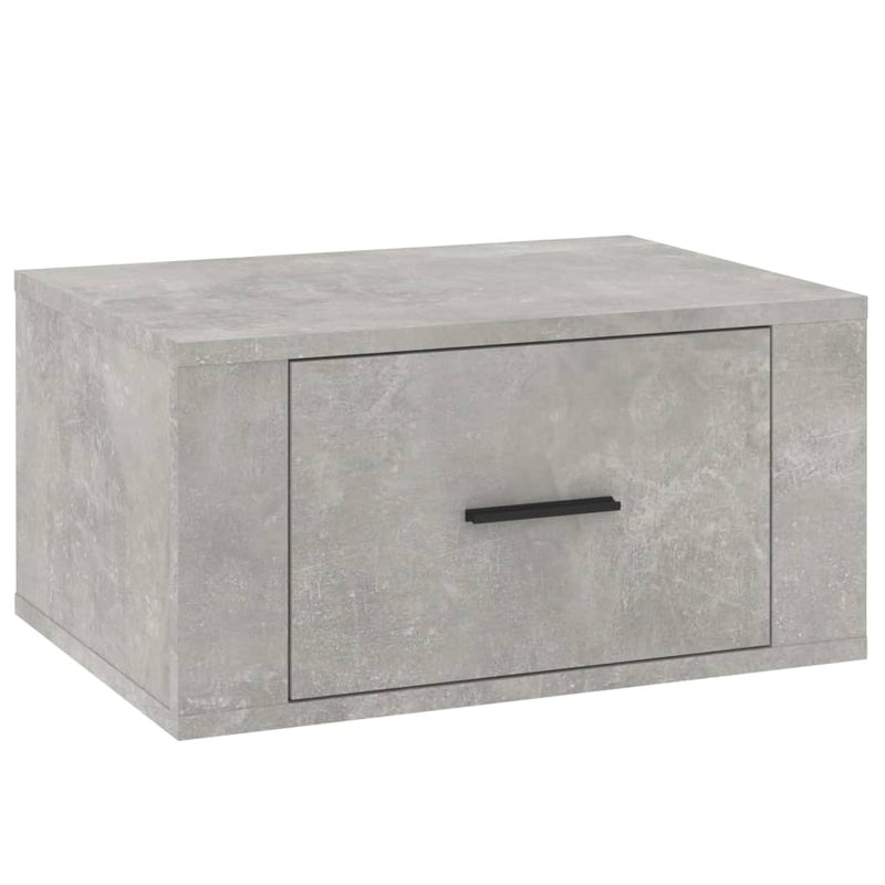 Nachtkastje wandgemonteerd 50x36x25 cm betongrijs MeubelReus
