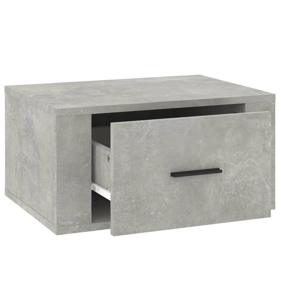 Nachtkastje wandgemonteerd 50x36x25 cm betongrijs MeubelReus