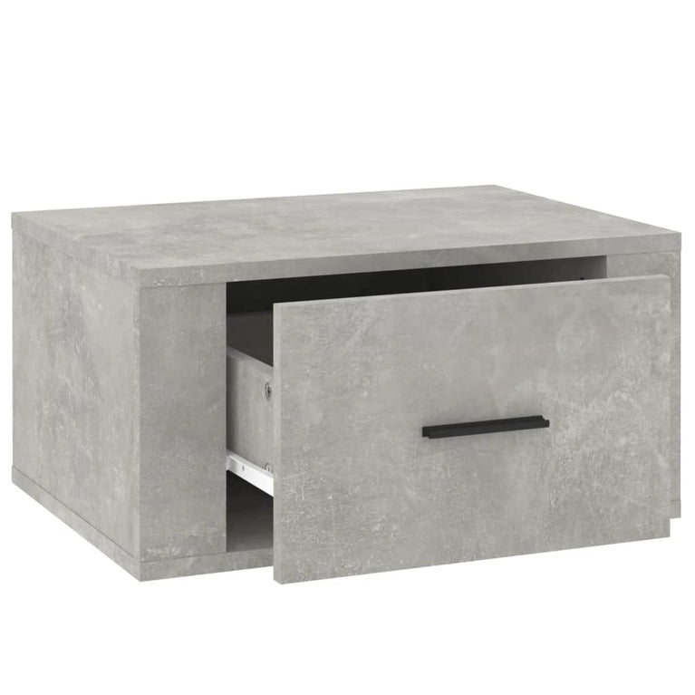 Nachtkastje wandgemonteerd 50x36x25 cm betongrijs MeubelReus