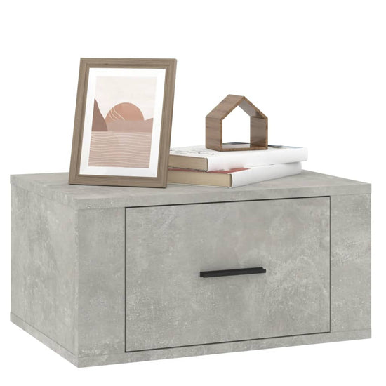 Nachtkastjes 2 st wandgemonteerd 50x36x25 cm betongrijs MeubelReus