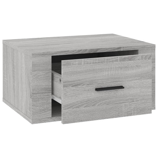 Nachtkastje wandgemonteerd 50x36x25 cm grijs sonoma eikenkleur MeubelReus