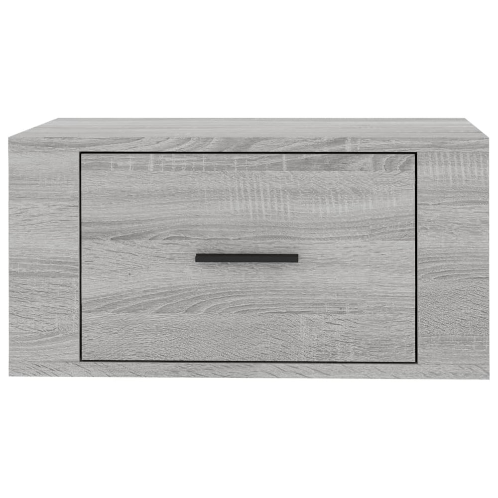 Nachtkastje wandgemonteerd 50x36x25 cm grijs sonoma eikenkleur MeubelReus