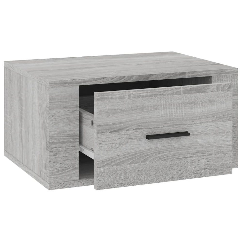 Nachtkastjes 2 st wandgemonteerd 50x36x25 cm grijs sonoma eiken MeubelReus