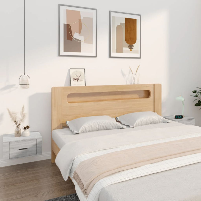 Nachtkastjes 2 st wandgemonteerd 50x36x25 cm grijs sonoma eiken MeubelReus