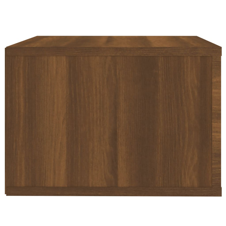 Nachtkastje wandgemonteerd 50x36x25 cm bruin eikenkleur MeubelReus